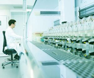 scientist in gene lab