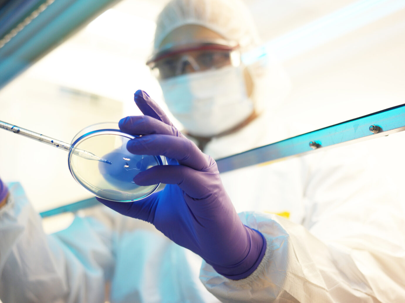 scientist in a clean room