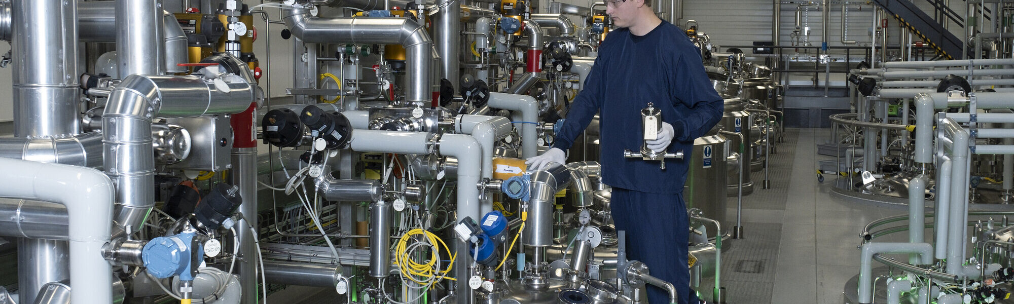 Man working on equipment