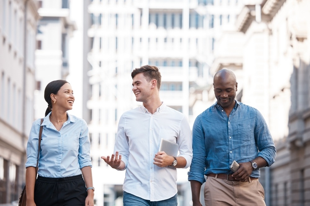 3 Professionals walking in the city