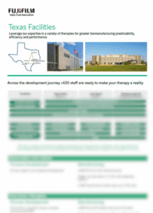 FUJIFILM Biotechnologies College Station, TX Facility Infographic